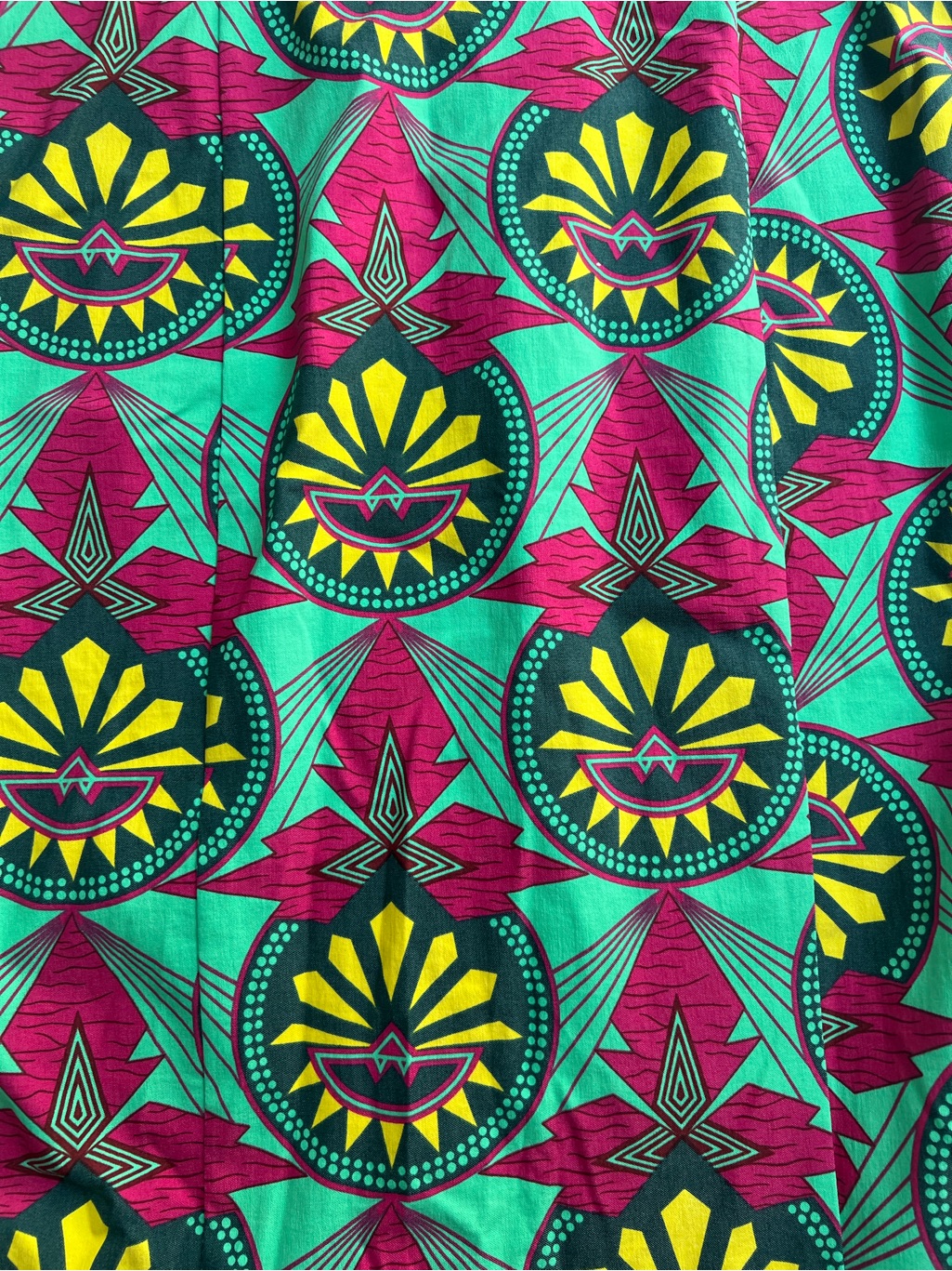 Nwot Diyanu' Printed Cold-Shoulder Cocktail Dress In Teal, Fuchsia & Yellow — image 3 of 6